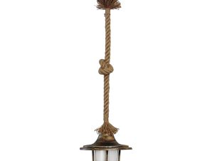Φωτιστικό Οροφής Μονόφωτο Heronia Aris 31-0502 Rope/Bronze