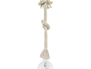 Φωτιστικό Οροφής Μονόφωτο Heronia Macrame 31-1077 Rope/White